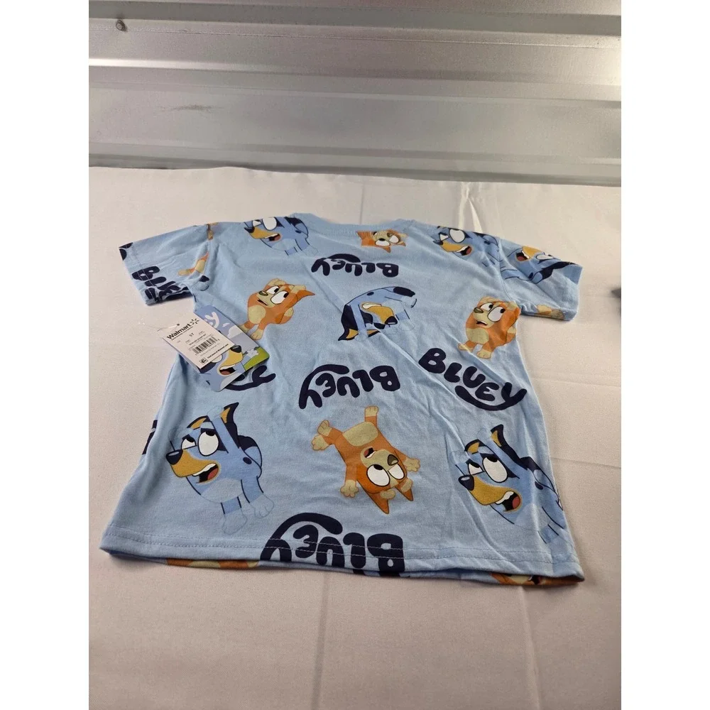 Bluey Kids 2‎ Pack Short Sets Size 5T Bluey and Bingo T-Shirt and Shorts NWT